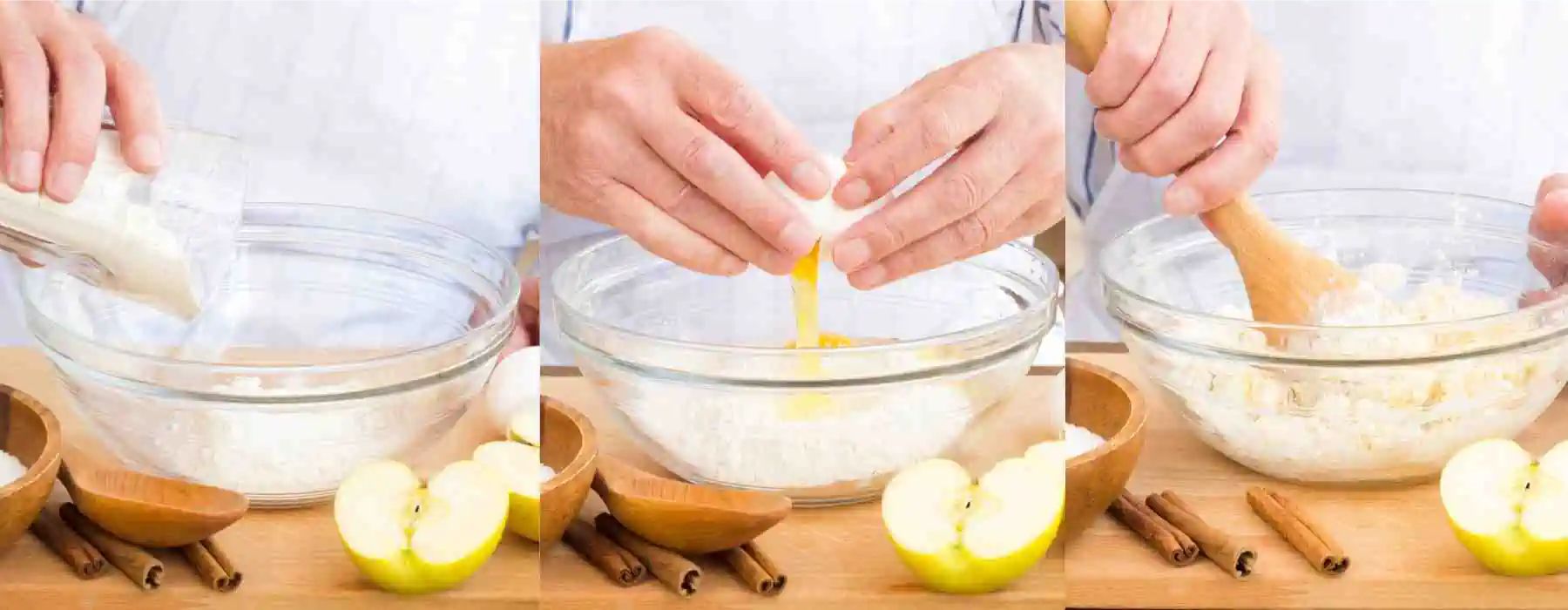 інгредієнти для тіста в штрудель