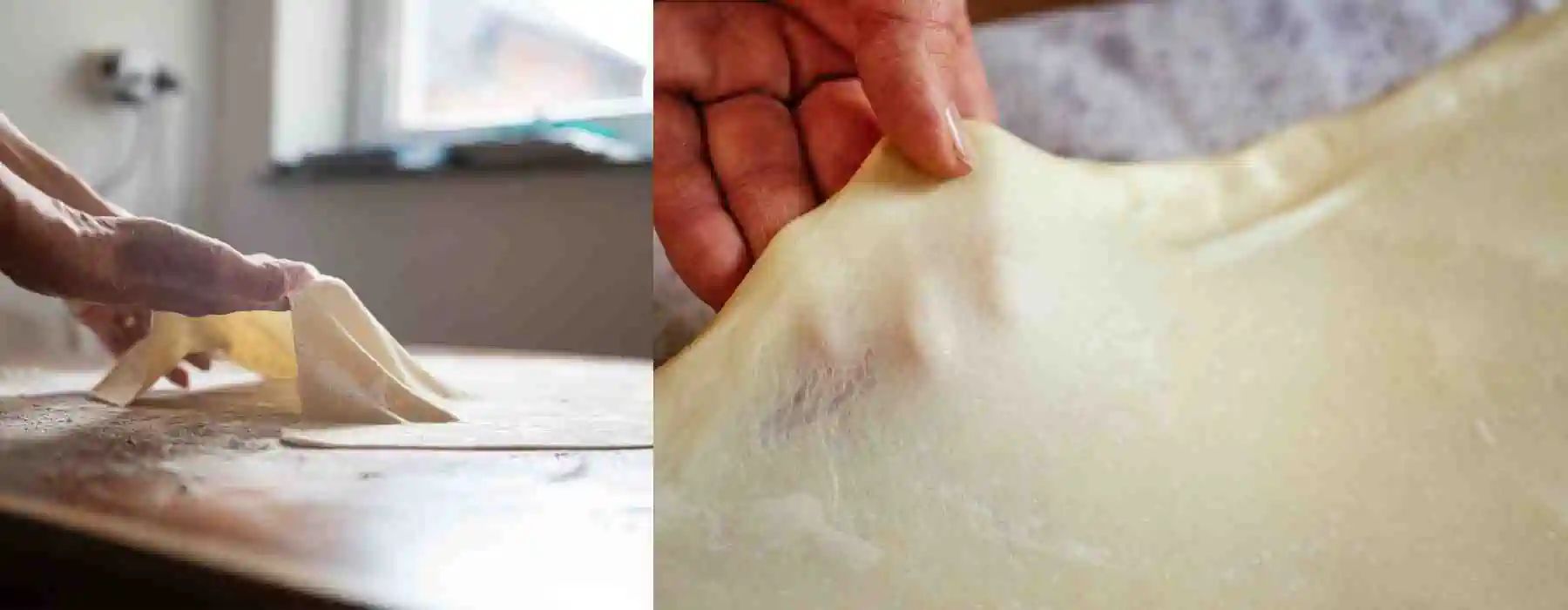 сформоване тісто в штрудель