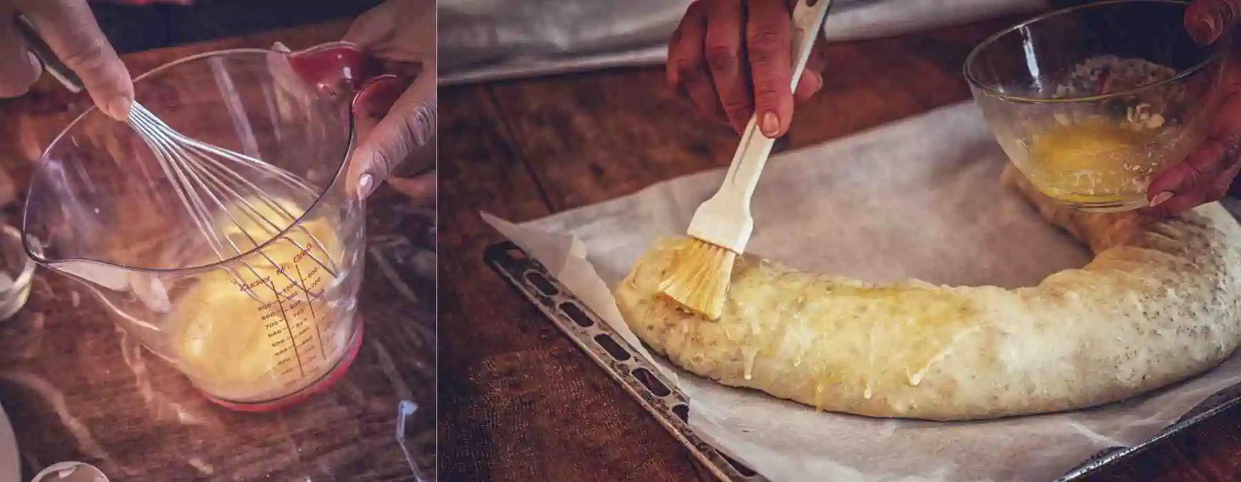 штрудель на пергаментному папері