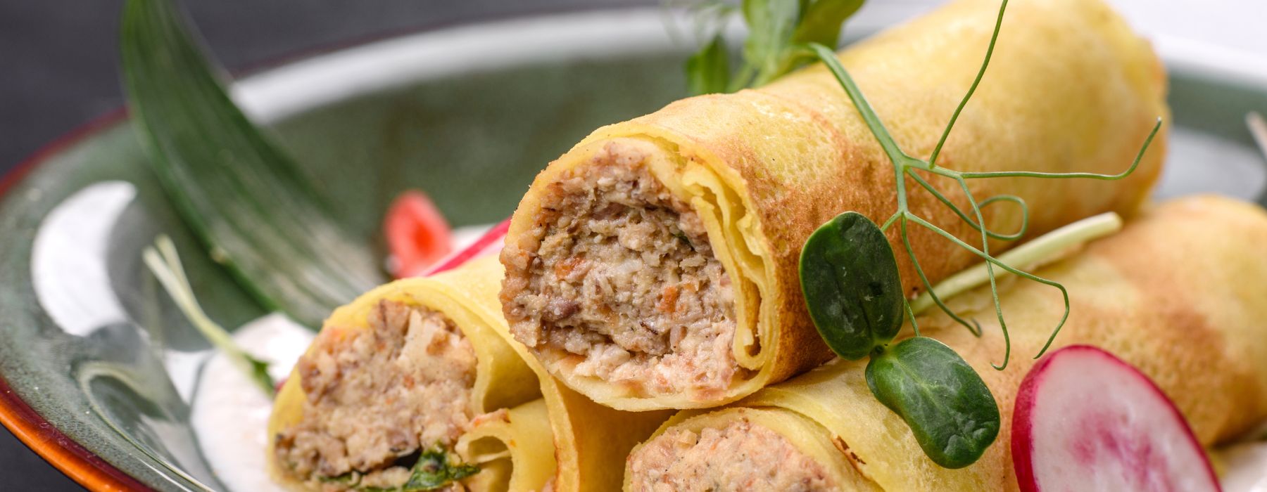 млинці з м'ясом