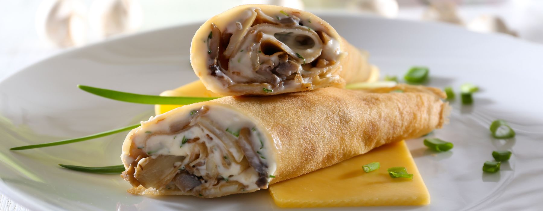 блины с грибной начинкой