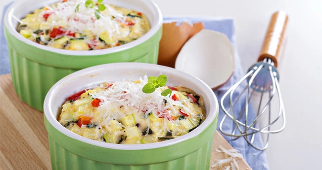 Кабачки з яйцем