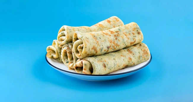 Сырные блинчики с петрушкой