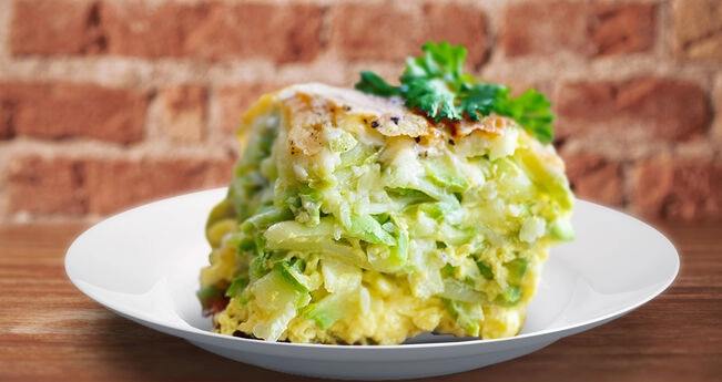 Запеканка из кабачков с яйцами