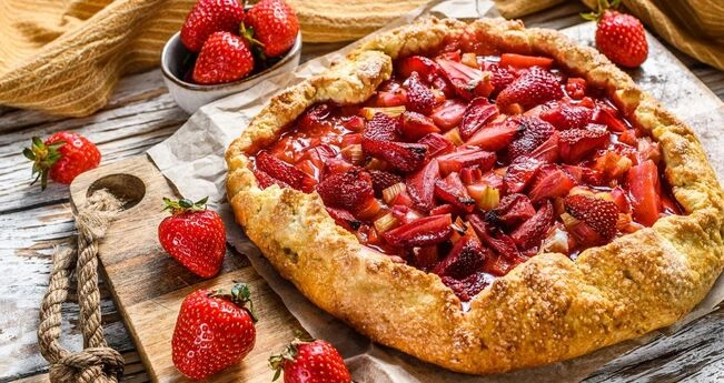 Видео рецепт галеты с клубникой Видео рецепт галеты с клубникой