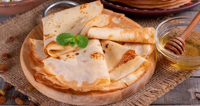 Заварные блины на кефире